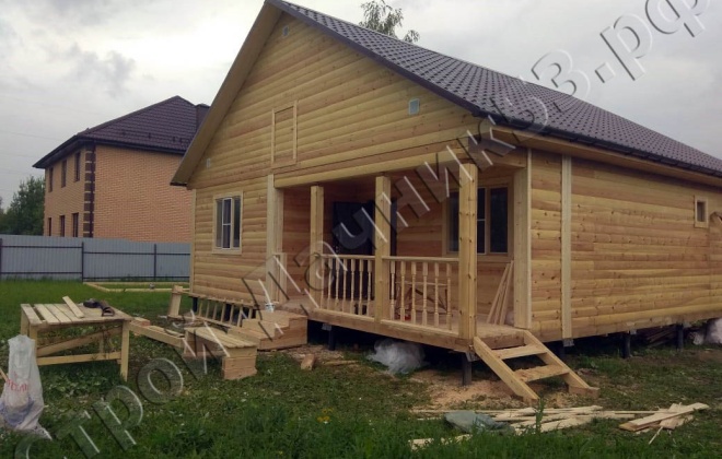 1 Брусовой дом 10×9, 90 м², Калужская область, Деревня Лихун (3)